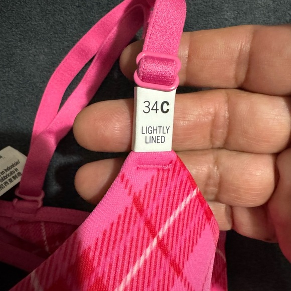 PINK Victoria's Secret Vibrant Plaid Bra - Picture 3 of 5